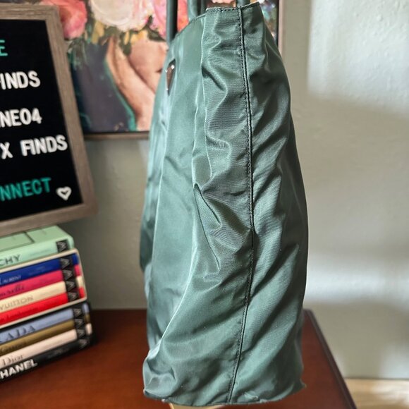 PRADA Nylon Tote Shoulder Bag with Nylon Pouch - EUC - Picture 4 of 11